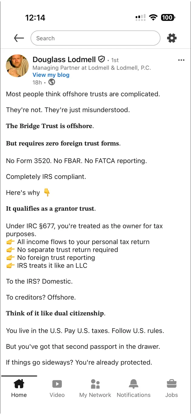 Bridge Trust Marketing Claim 1